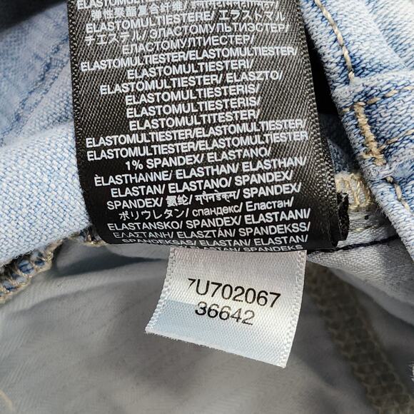 7 For All Mankind Shorts Womens 28 Blue Mid Roll Broken Twill Coco Prive Stretch - Picture 10 of 15